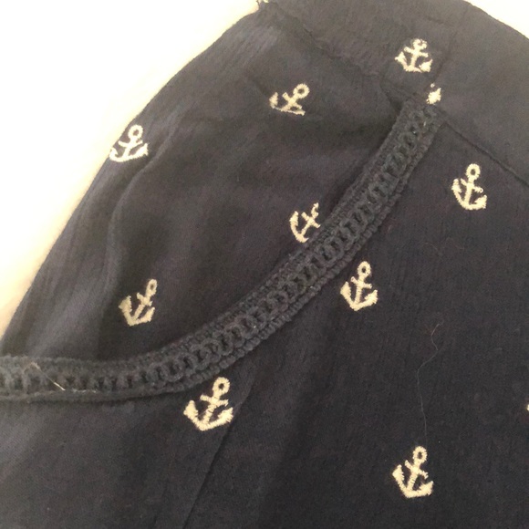 Roxy Navy and White Anchor Shorts - Picture 2 of 6